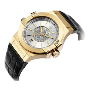 Maserati Women’s Quartz Black Leather Strap Silver Dial 35mm Watch R8851108505