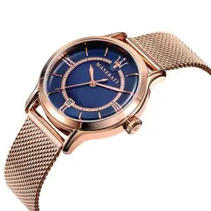 Alternative view of Maserati Women's Quartz Rose Gold Stainless Steel Blue Mother of Pearl Dial 34mm Watch R8853118503