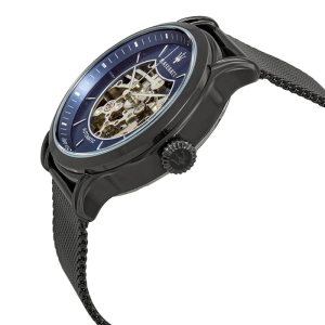 Alternative view of Maserati Men’s Automatic Black Stainless Steel Blue Skeleton Dial 42mm Watch R8823118002