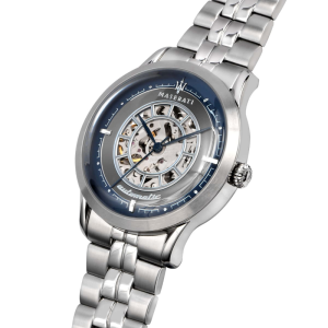 Alternative view of Maserati Men’s Automatic Silver Stainless Steel Grey Skeleton Dial 42mm Watch R8823133003