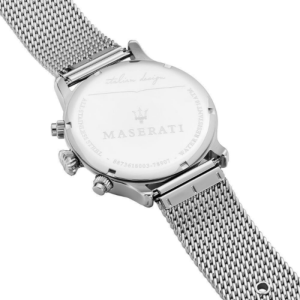 Maserati Men’s Chronograph Quartz Silver Stainless Steel Black Dial 42mm Watch R8873618003