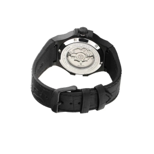 Alternative view of Maserati Men’s Automatic Black Leather Strap Black Skeleton Dial 42mm Watch R8821108021 (Shelf Leftover)