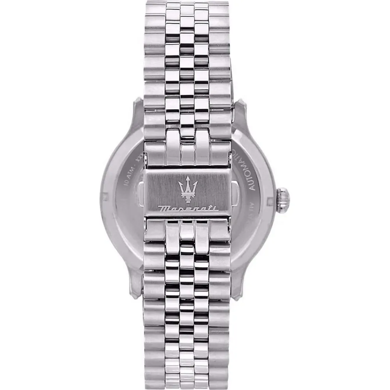 Maserati Men’s Automatic Silver Stainless Steel Black Skeleton Dial 42mm Watch R8823118015 - Image 3