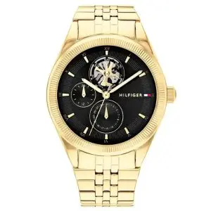 Tommy Hilfiger Women’s Quartz Gold Stainless Steel Black Dial 38mm Watch 1782717