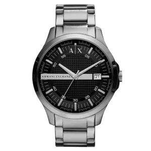 Armani Exchange Men’s Quartz Silver Stainless Steel Black Dial 46mm Watch AX2103