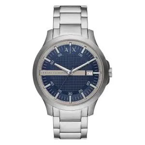 Armani Exchange Men’s Quartz Silver Stainless Steel Blue Dial 46mm Watch AX2451