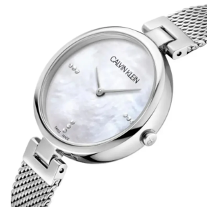 Alternative view of Calvin Klein Women's Swiss Made Quartz Silver Stainless Steel Mother Of Pearl Dial 28mm K8G2312E