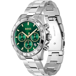 Alternative view of Hugo Boss Men’s Chronograph Quartz Silver Stainless Steel Green Dial 43mm Watch 1514217
