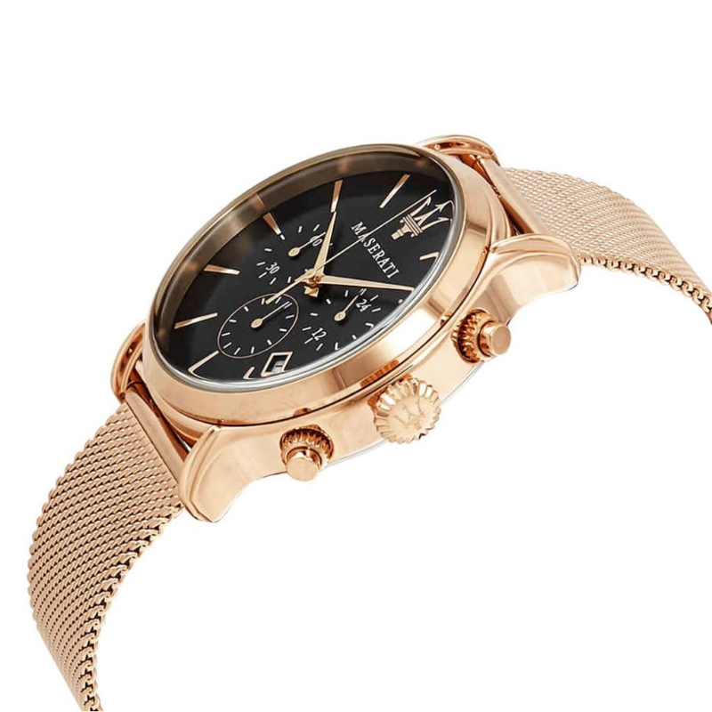 Maserati Men’s Chronograph Quartz Rose Gold Stainless Steel Black Dial 42mm Watch R8873618005 - Image 2