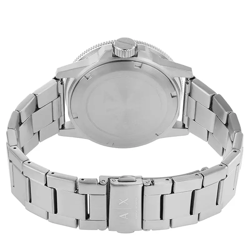 Armani Exchange Men’s Quartz Silver Stainless Steel Green Dial 44mm Watch AX1860 - Image 3