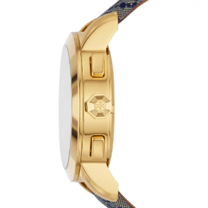 Alternative view of Tory Burch Women’s Quartz Grey Canvas Strap White Dial 37mm Watch TBW1035