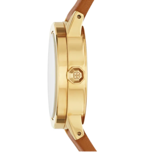 Alternative view of Tory Burch Women’s Quartz Brown Leather Strap White Dial 32mm Watch TBW1304