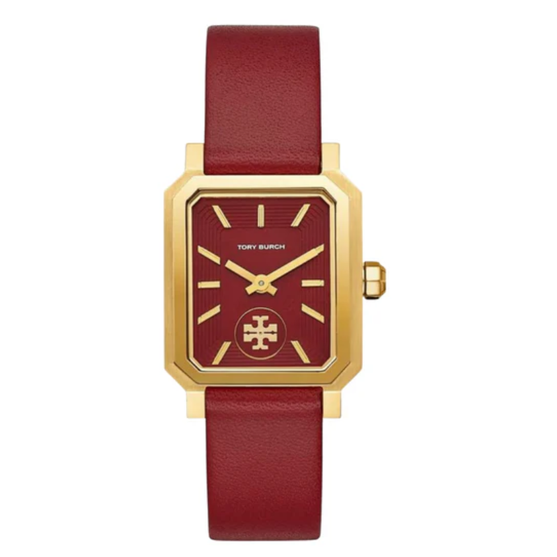 Tory Burch Women’s Quartz Maroon Leather Strap Maroon Dial 29mm Watch TBW1505 (Shelf Leftover)