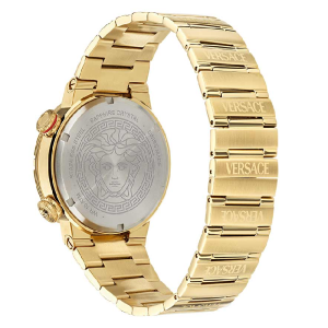 Alternative view of Versace Men’s Quartz Swiss Made Gold Stainless Steel Black Dial 43mm Watch VE8G00624