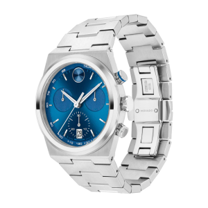 Alternative view of Movado Men’s Quartz Swiss Made Silver Stainless Steel Blue Dial 42mm Watch 3601199
