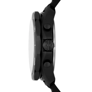 Alternative view of Armani Exchange Men’s Quartz Black Silicone Strap Black Dial 44mm Watch AX1961