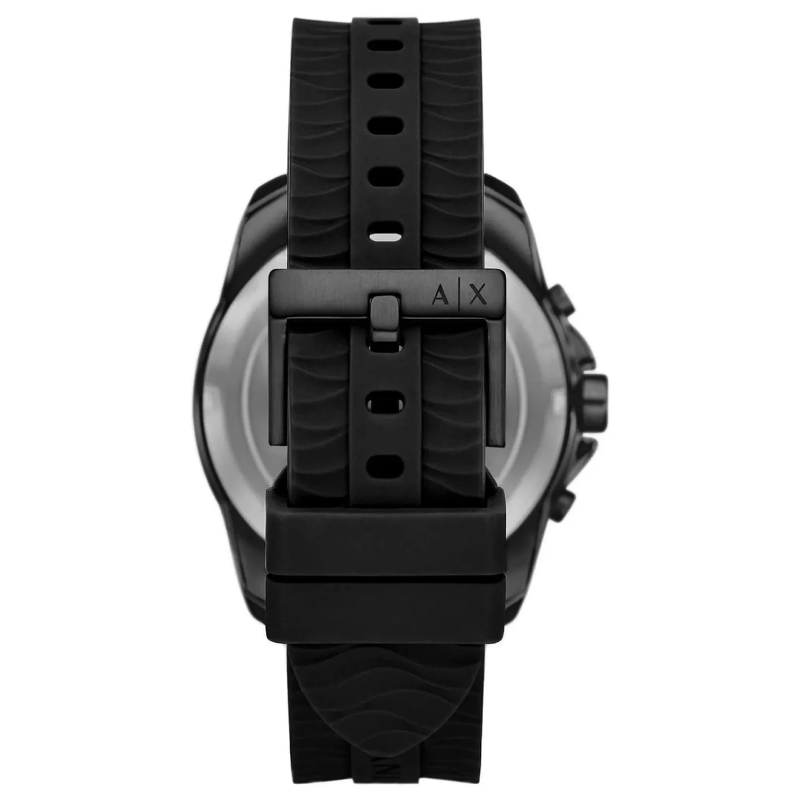 Armani Exchange Men’s Quartz Black Silicone Strap Black Dial 44mm Watch AX1961 - Image 3