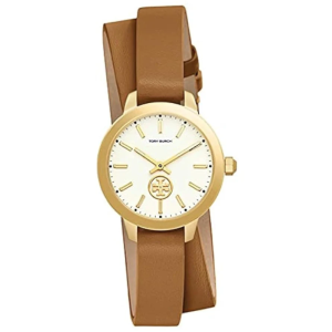 Tory Burch Women’s Quartz Brown Leather Strap White Dial 32mm Watch TBW1304
