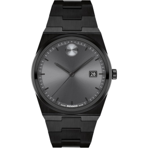 Movado Men’s Quartz Swiss Made Black Stainless Steel Black Dial 40mm Watch 3601224