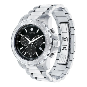 Alternative view of Movado Men’s Swiss Made Quartz Silver Stainless Steel Black Dial 42mm Watch 2600110