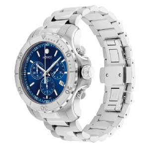 Alternative view of Movado Men’s Swiss Made Quartz Silver Stainless Steel Blue Dial 42mm Watch 2600151