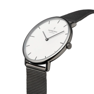 Alternative view of Nordgreen Men’s Quartz Grey Stainless Steel White Dial 40mm Watch NR40GMMEGUXX