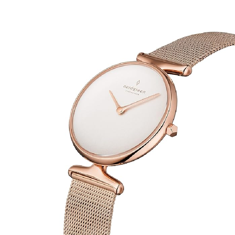 Nordgreen Women’s Quartz Rose Gold Stainless Steel White Dial 32mm Watch UN32RGMEROXX (Shelf Leftover) - Image 2