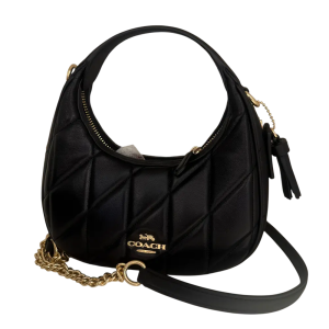 Coach Carmen Mini Crossbody Bag With Quilting Black (Size: L 19.5cm, H 10cm, W 6.65cm) CY710-1