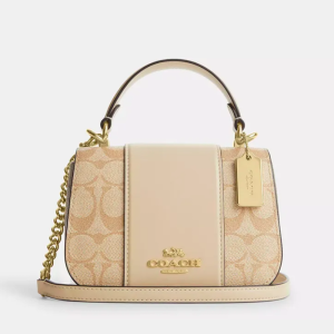 Coach Lysa Top Handle In Signature Canvas (Size: L17cm, H12cm, W8cm) CM195