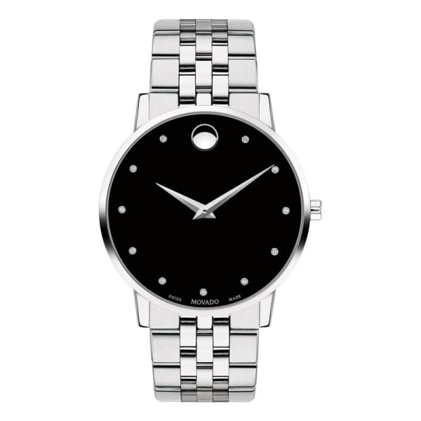 Movado Men’s Swiss Made Quartz Stainless Steel Black Dial 40mm Watch 0607201 UAE DUBAI AJMAN SHARJAH ABU DHABI RAS AL KHAIMA UMM UL QUWAIN ALAIN FUJAIRAH