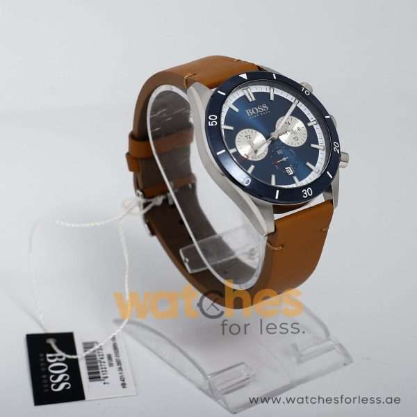 Hugo Boss Men’s Quartz Lather Strap Blue Dial 44mm Watch 1513860 UAE DUBAI AJMAN SHARJAH ABU DHABI RAS AL KHAIMA UMM UL QUWAIN ALAIN FUJAIRAH