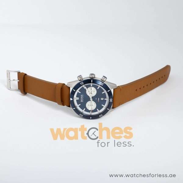 Hugo Boss Men’s Quartz Lather Strap Blue Dial 44mm Watch 1513860 UAE DUBAI AJMAN SHARJAH ABU DHABI RAS AL KHAIMA UMM UL QUWAIN ALAIN FUJAIRAH