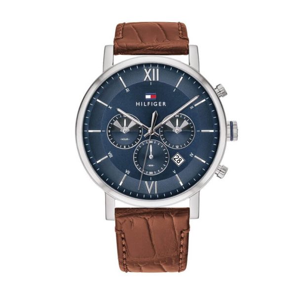 Tommy Hilfiger Men’s Quartz Leather Strap Blue Dial 44mm Watch 1710393 UAE DUBAI AJMAN SHARJAH ABU DHABI RAS AL KHAIMA UMM UL QUWAIN ALAIN FUJAIRAH