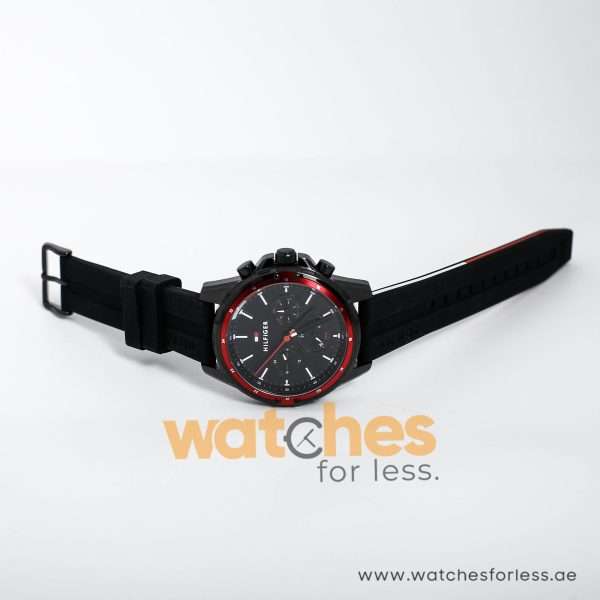 Tommy Hilfiger Men’s Quartz Silicone Strap Black Dial 45mm Watch 1791793 UAE DUBAI AJMAN SHARJAH ABU DHABI RAS AL KHAIMA UMM UL QUWAIN ALAIN FUJAIRAH