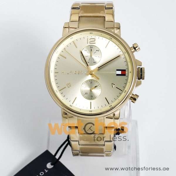 Tommy Hilfiger Men’s Quartz Stainless Steel Gold Dial 44mm Watch 1710415 UAE DUBAI AJMAN SHARJAH ABU DHABI RAS AL KHAIMA UMM UL QUWAIN ALAIN FUJAIRAH