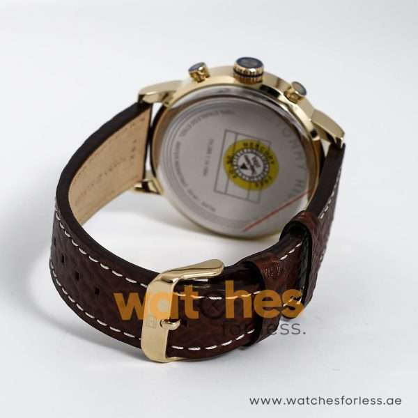 Tommy Hilfiger Men’s Quartz Brown Leather Strap White Dial 46mm Watch 1791231 UAE DUBAI AJMAN SHARJAH ABU DHABI RAS AL KHAIMA UMM UL QUWAIN ALAIN FUJAIRAH
