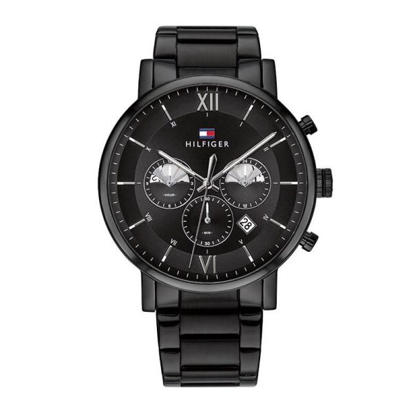 Tommy Hilfiger Men’s Quartz Stainless Steel Black Dial 44mm Watch 1710410 UAE DUBAI AJMAN SHARJAH ABU DHABI RAS AL KHAIMA UMM UL QUWAIN ALAIN FUJAIRAH