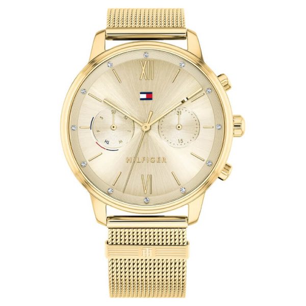 Tommy Hilfiger Women’s Quartz Stainless Steel Gold Dial 38mm Watch 1782302 UAE DUBAI AJMAN SHARJAH ABU DHABI RAS AL KHAIMA UMM UL QUWAIN ALAIN FUJAIRAH