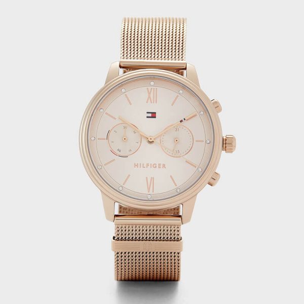 Tommy Hilfiger Women’s Quartz Stainless Steel Rose Gold Dial 38mm Watch 1782303 UAE DUBAI AJMAN SHARJAH ABU DHABI RAS AL KHAIMA UMM UL QUWAIN ALAIN FUJAIRAH