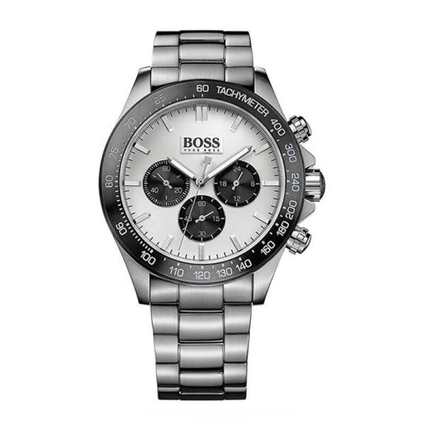 Hugo Boss Men’s Chronograph Stainless Steel Silver Dial 45mm Watch 1512964 UAE DUBAI AJMAN SHARJAH ABU DHABI RAS AL KHAIMA UMM UL QUWAIN ALAIN FUJAIRAH