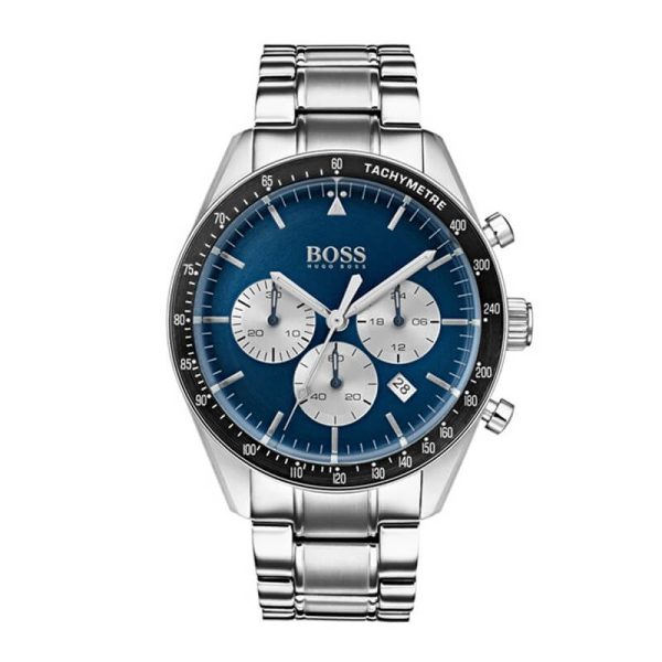 Hugo Boss Men’s Chronograph Quartz Stainless Steel Blue Dial 44mm Watch 1513630 UAE DUBAI AJMAN SHARJAH ABU DHABI RAS AL KHAIMA UMM UL QUWAIN ALAIN FUJAIRAH