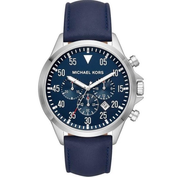 Michael Kors Men’s Quartz Leather Strap Blue Dial 45mm Watch MK8617 UAE DUBAI AJMAN SHARJAH ABU DHABI RAS AL KHAIMA UMM UL QUWAIN ALAIN FUJAIRAH