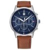 Tommy Hilfiger Men’s Quartz Leather Strap Blue Dial 44mm Watch 1791629 UAE DUBAI AJMAN SHARJAH ABU DHABI RAS AL KHAIMA UMM UL QUWAIN ALAIN FUJAIRAH