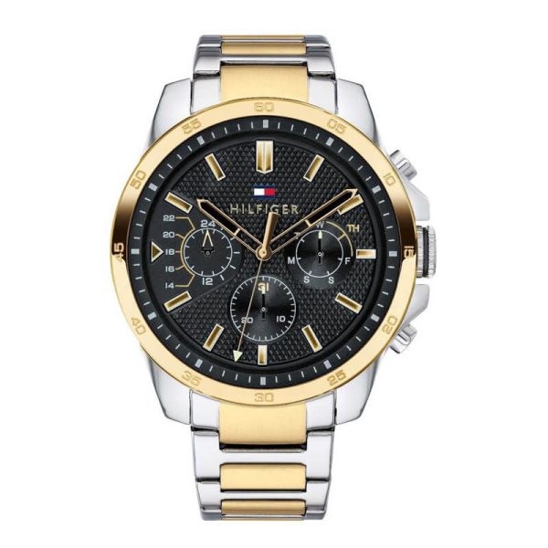 Tommy Hilfiger Men’s Quartz Stainless Steel Black Dial 46mm Watch 1791559 UAE DUBAI AJMAN SHARJAH ABU DHABI RAS AL KHAIMA UMM UL QUWAIN ALAIN FUJAIRAH