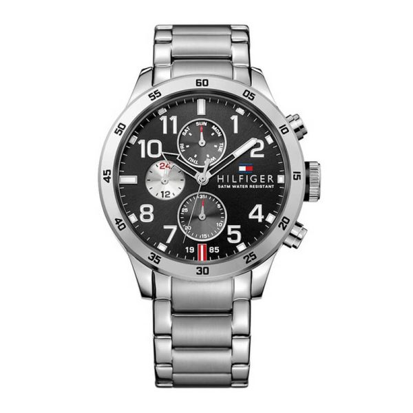 Tommy Hilfiger Men’s Quartz Stainless Steel Black Dial 46mm Watch 1791141 UAE DUBAI AJMAN SHARJAH ABU DHABI RAS AL KHAIMA UMM UL QUWAIN ALAIN FUJAIRAH