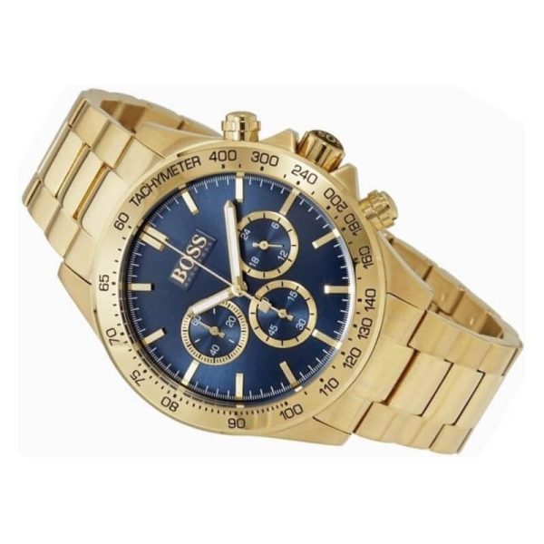 Hugo Boss Men’s Chronograph Quartz Stainless Steel Blue Dial 44mm Watch 1513340 UAE DUBAI AJMAN SHARJAH ABU DHABI RAS AL KHAIMA UMM UL QUWAIN ALAIN FUJAIRAH