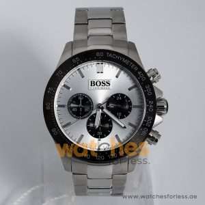 Hugo Boss Men’s Chronograph Stainless Steel Silver Dial 45mm Watch 1512964 UAE DUBAI AJMAN SHARJAH ABU DHABI RAS AL KHAIMA UMM UL QUWAIN ALAIN FUJAIRAH
