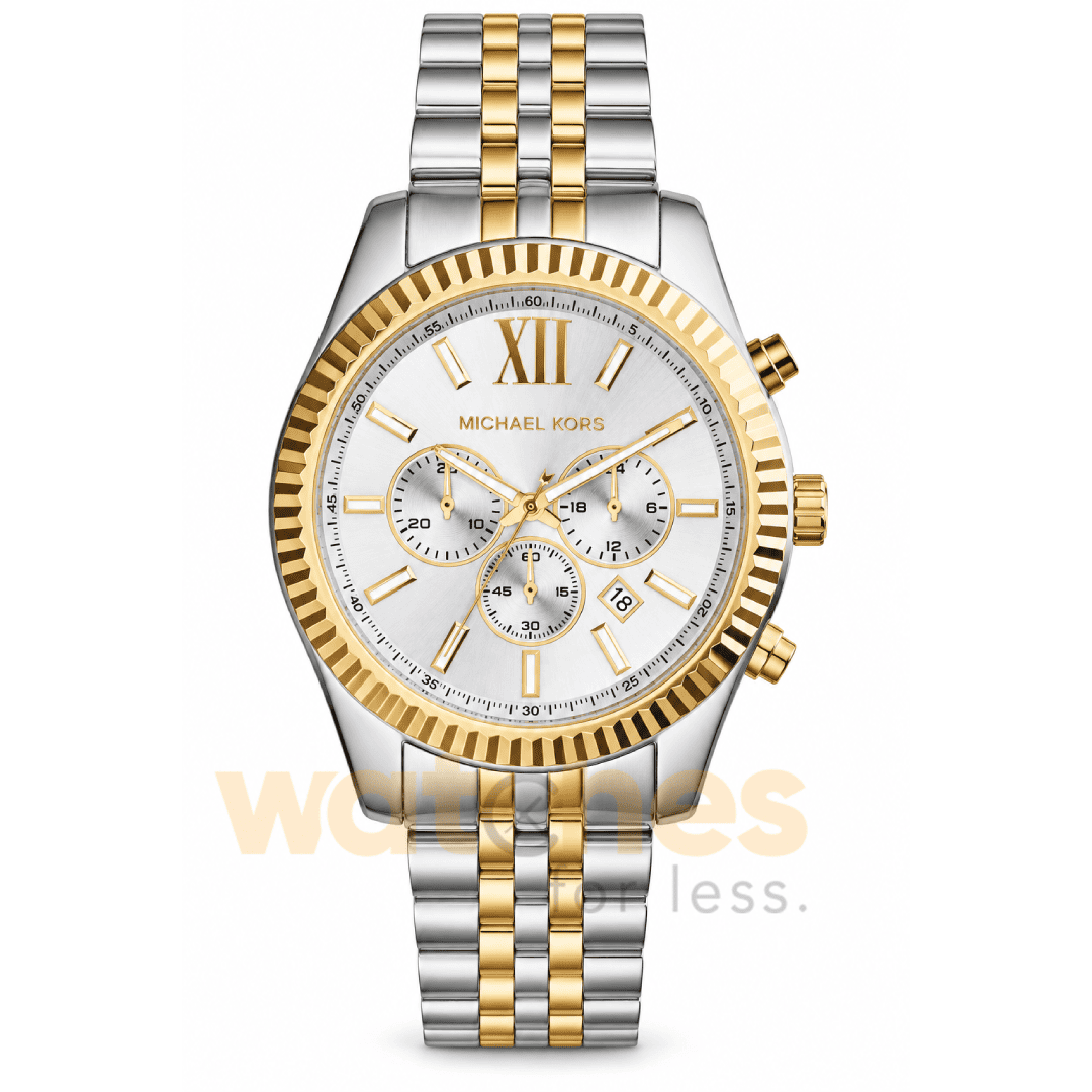 Michael Kors Men’s Chronograph Stainless Steel Silver Dial 44mm Watch MK8344