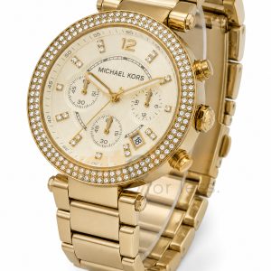 Alternative view of Michael Kors Women’s Quartz Stainless Steel Gold Dial 39mm Watch MK5354