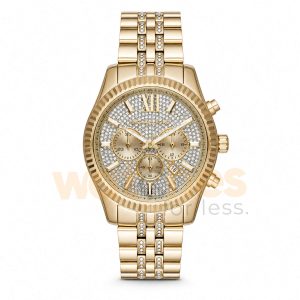 Michael Kors Men’s Stainless Steel Gold Dial 44mm Watch MK8579